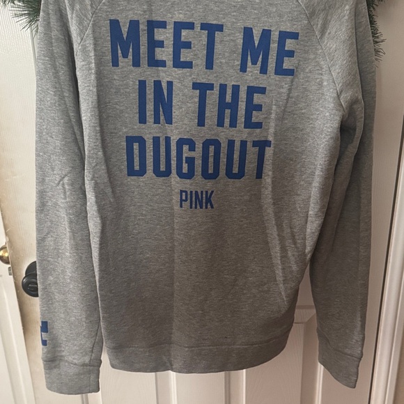 VS PINK Gray and Blue LA Half-Zip Sweater - Picture 5 of 6